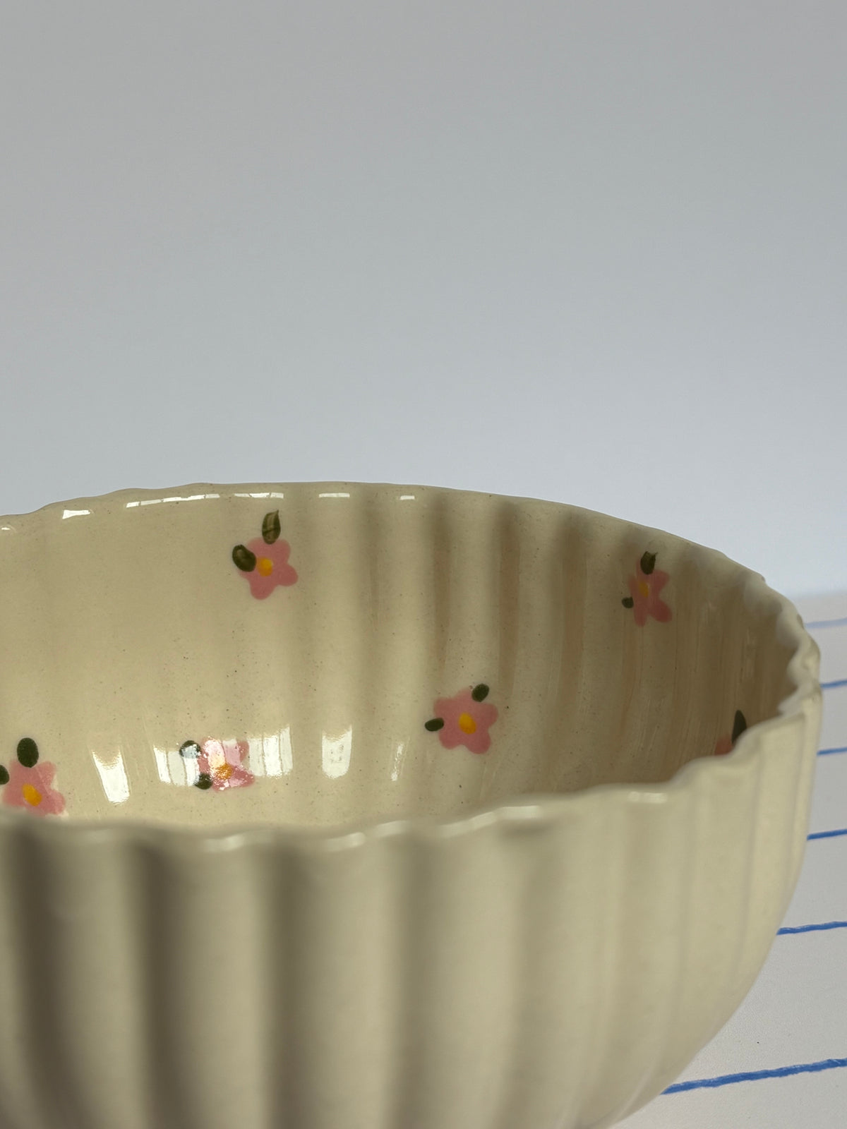 Pink Flowers Breakfast Bowl