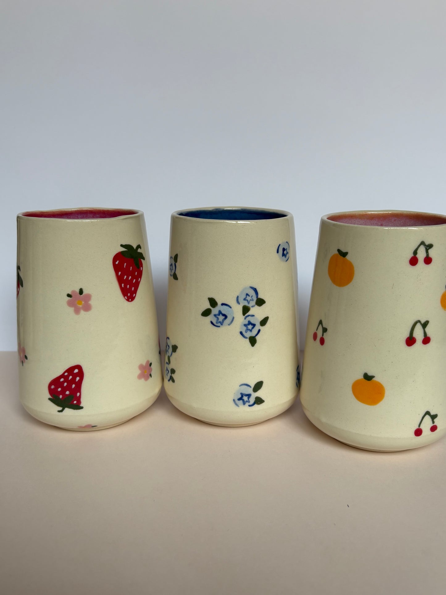 Dainty Cherries & Oranges Tumbler Cup