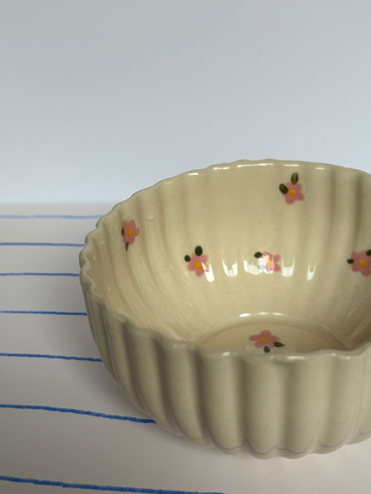Pink Flowers Breakfast Bowl
