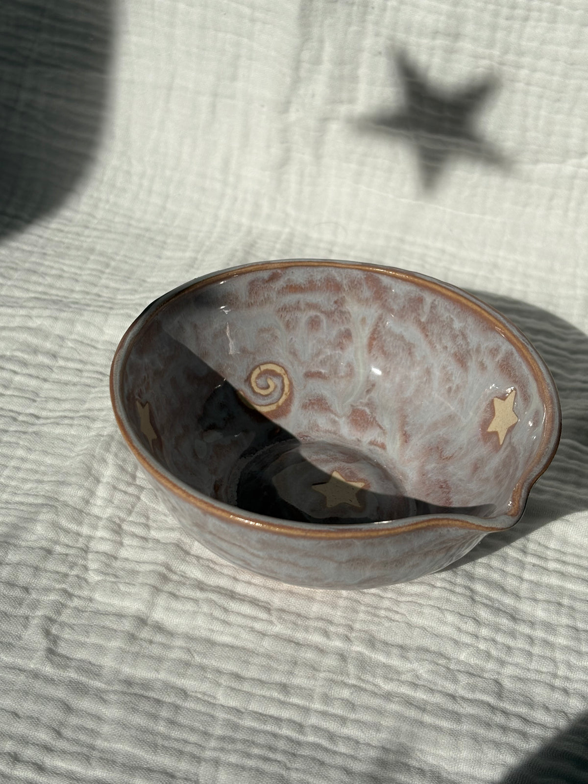 Frosted Lavender & Doodles Matcha Bowl