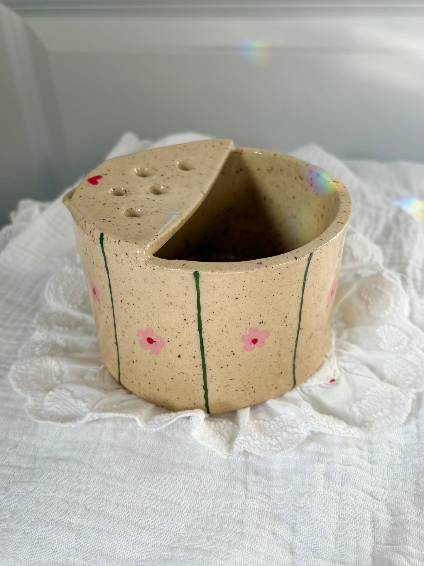 Pink Flowers Berry Bowl
