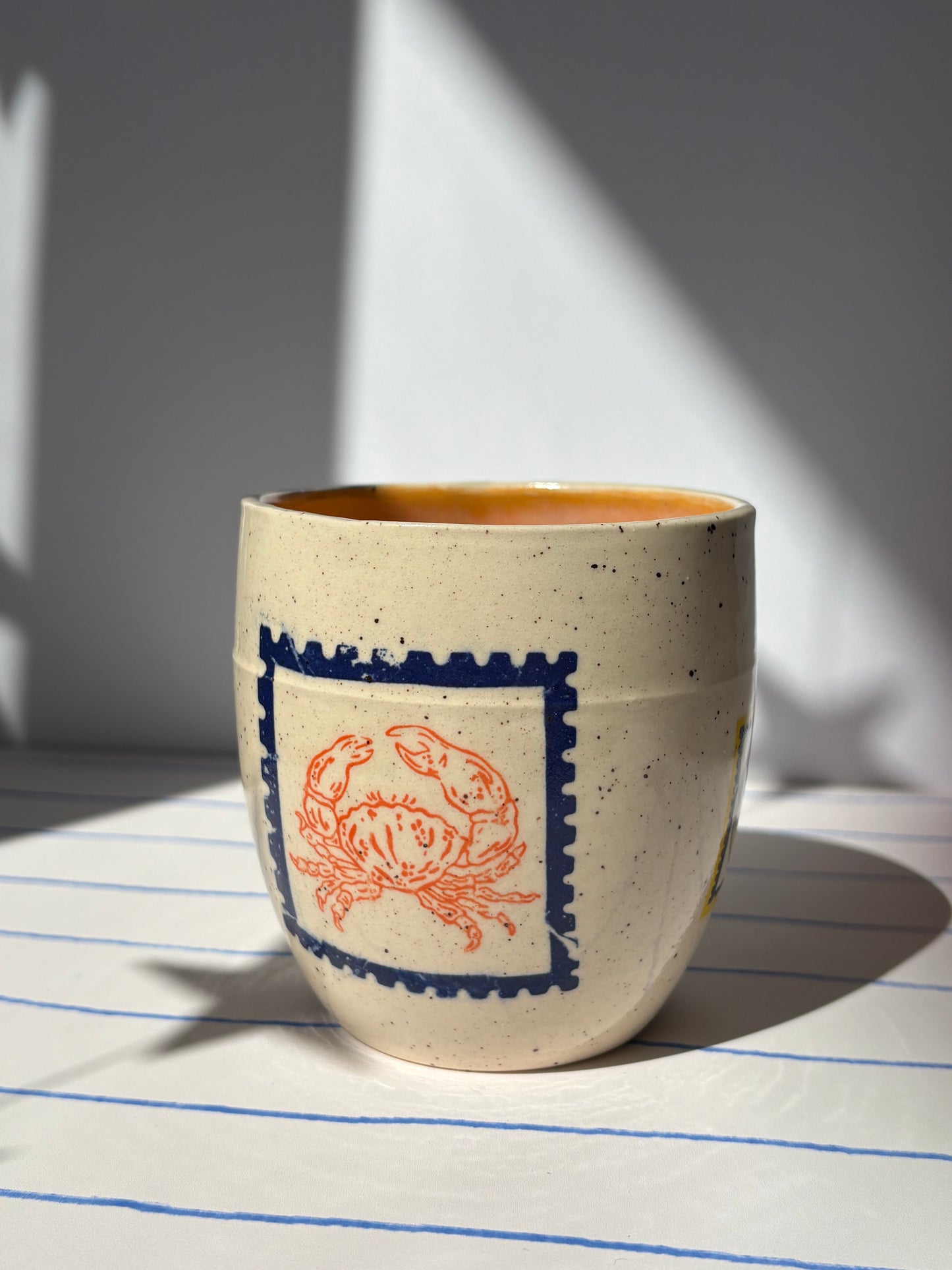 Mediterranean Summer Tumbler Cup Orange (Style 3)