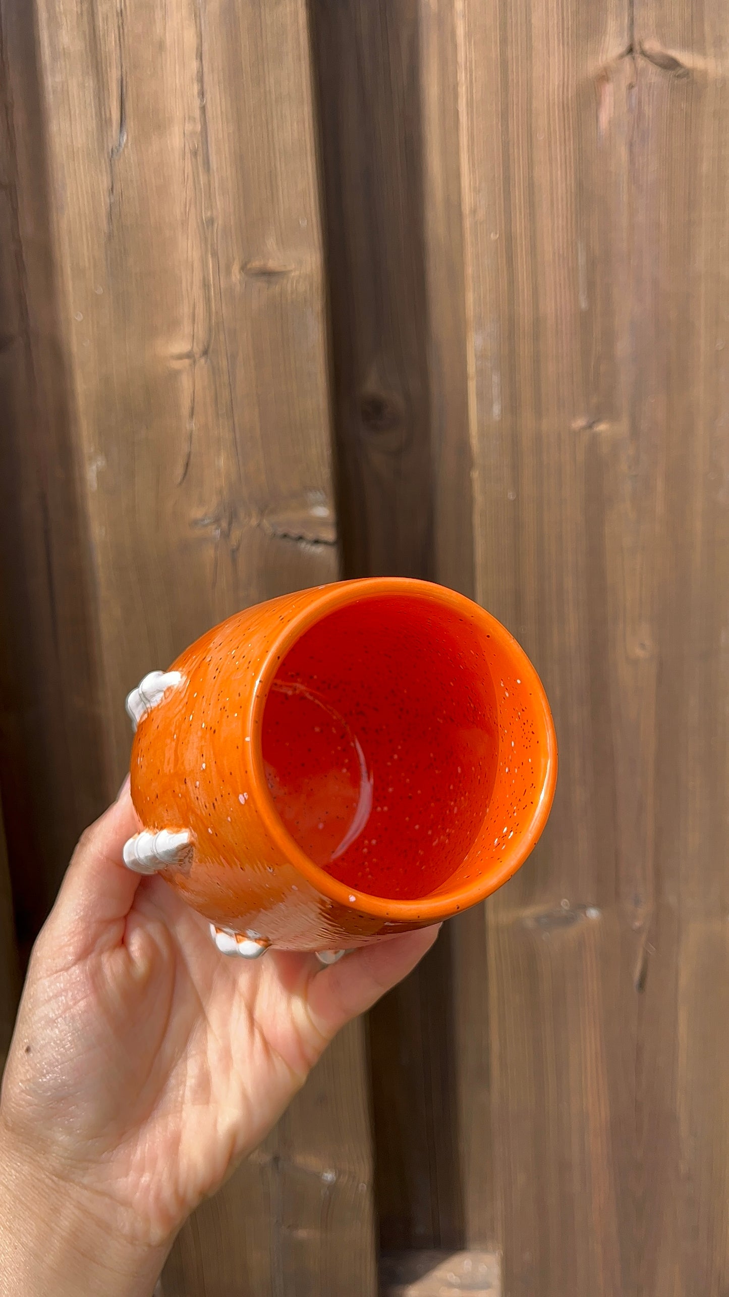 Orange Skeleton Wine Tumbler