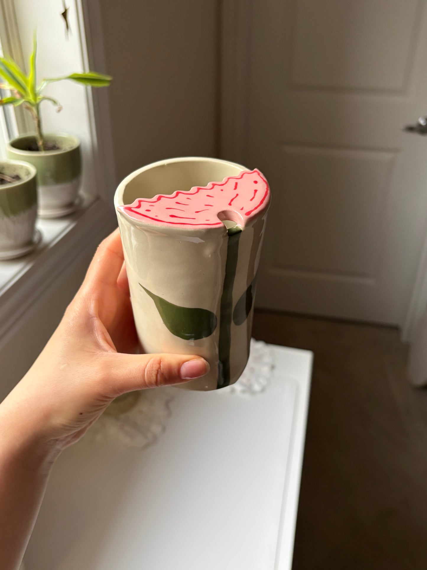Pink Flower To-Go Cup (seconds)