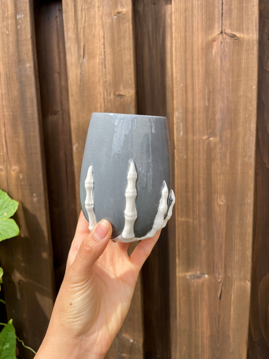 Black Skeleton Wine Tumbler