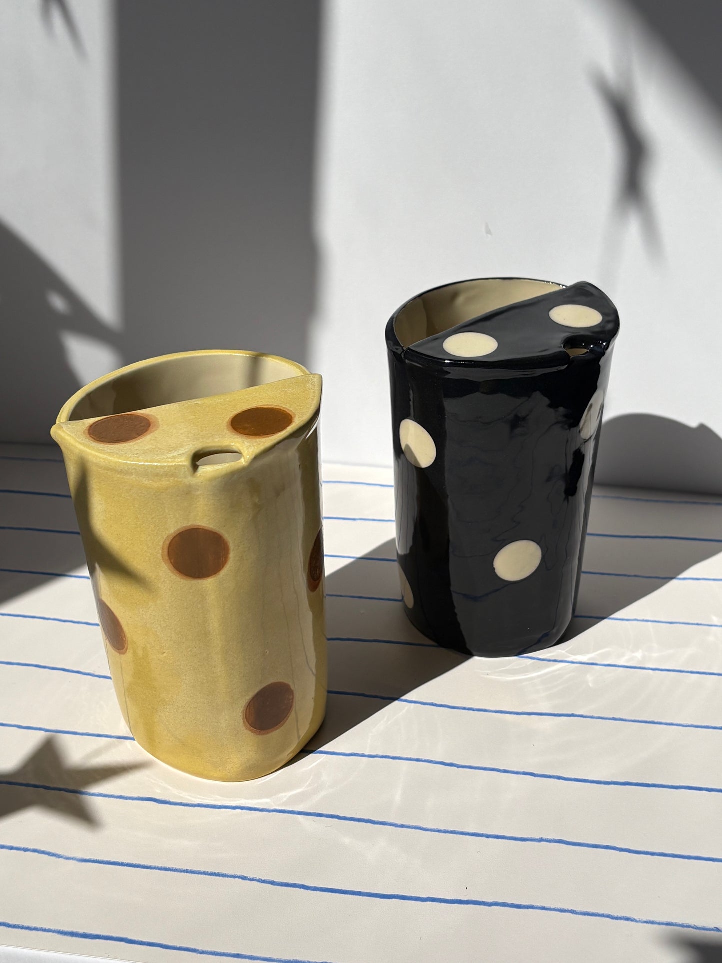 Black Polka Dot To-Go Cup