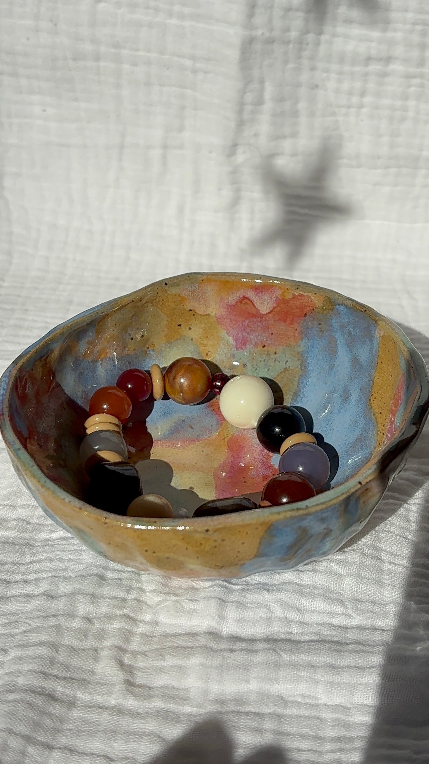 Handmade Rainbow Sherbert Bowl