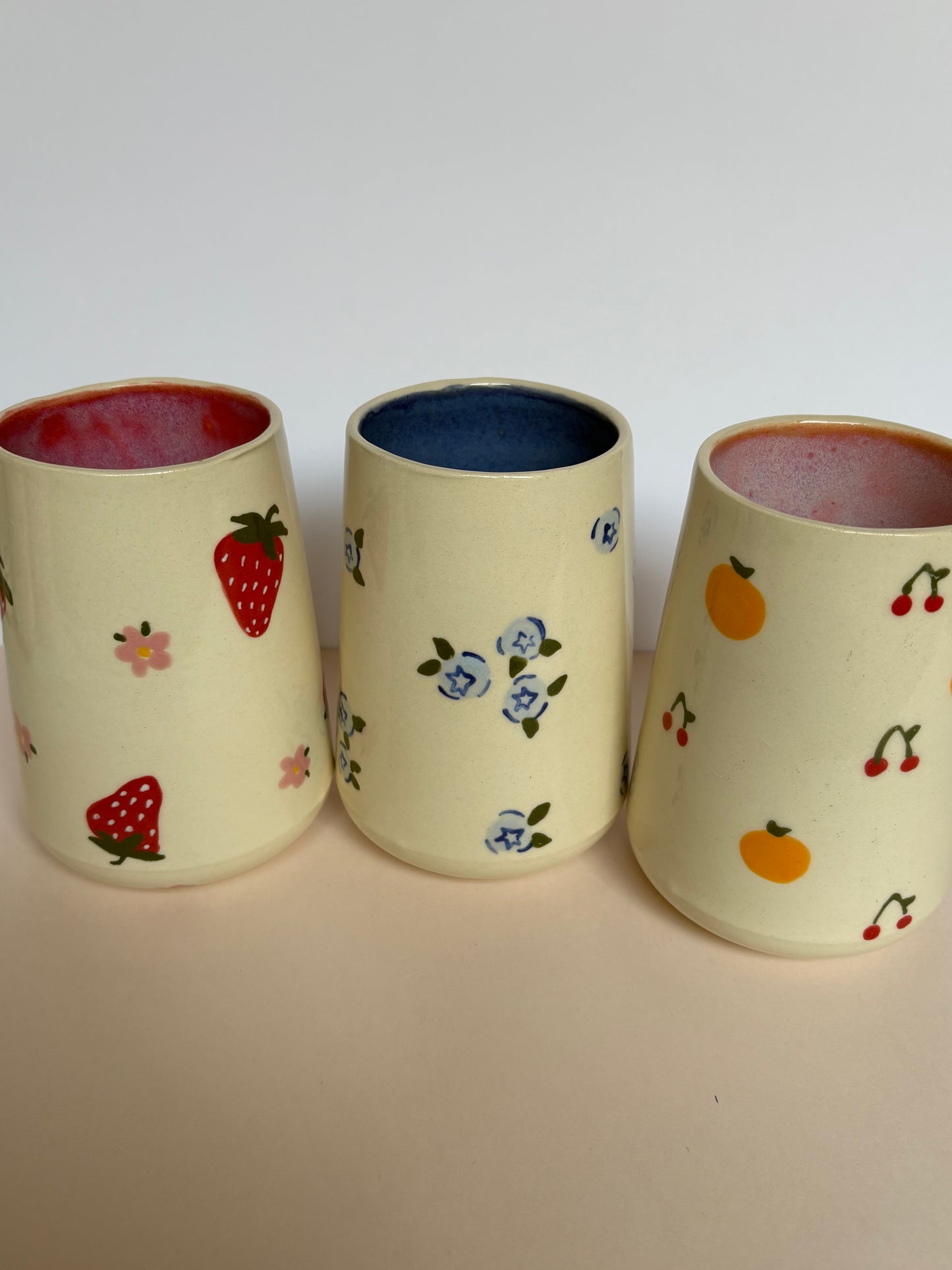 Dainty Cherries & Oranges Tumbler Cup