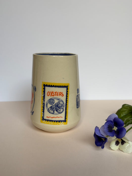 Mediterranean Summer Tumbler Cup Blue