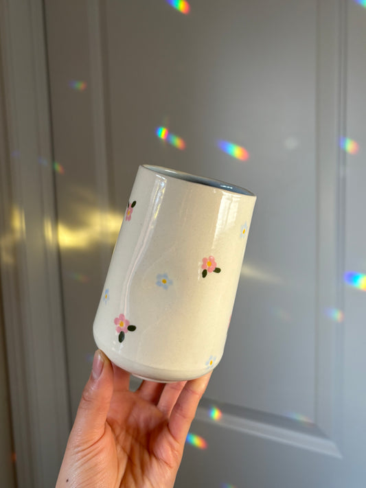 Dainty Pastel Flowers Tumbler Cup (seconds)