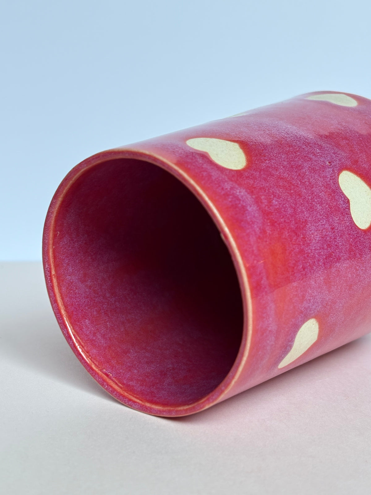 Pink Hearts Tumbler Cup