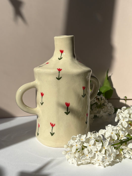 Red Tulip Vase