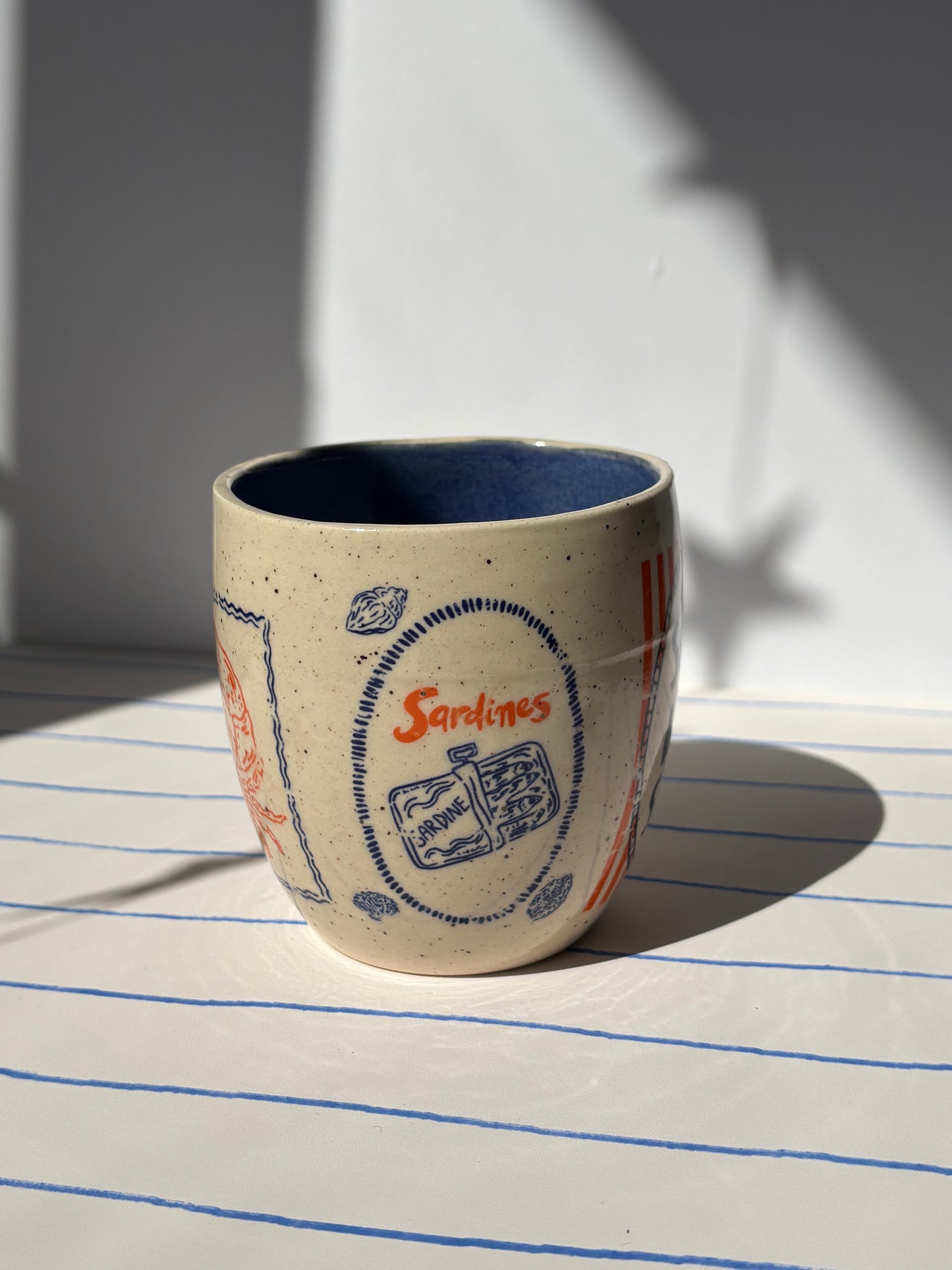 Mediterranean Summer Tumbler Cup Blue (Style 2)