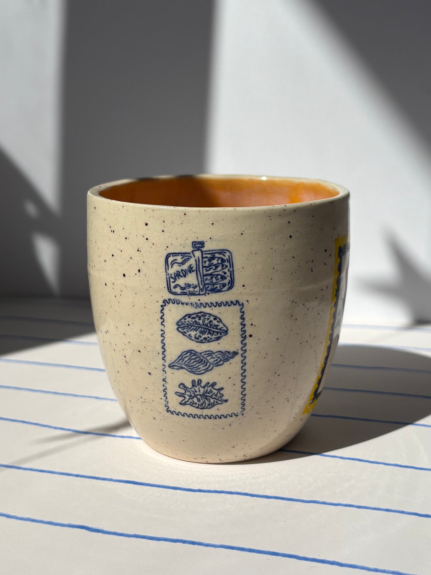 Mediterranean Summer Tumbler Cup Orange (Style 2)