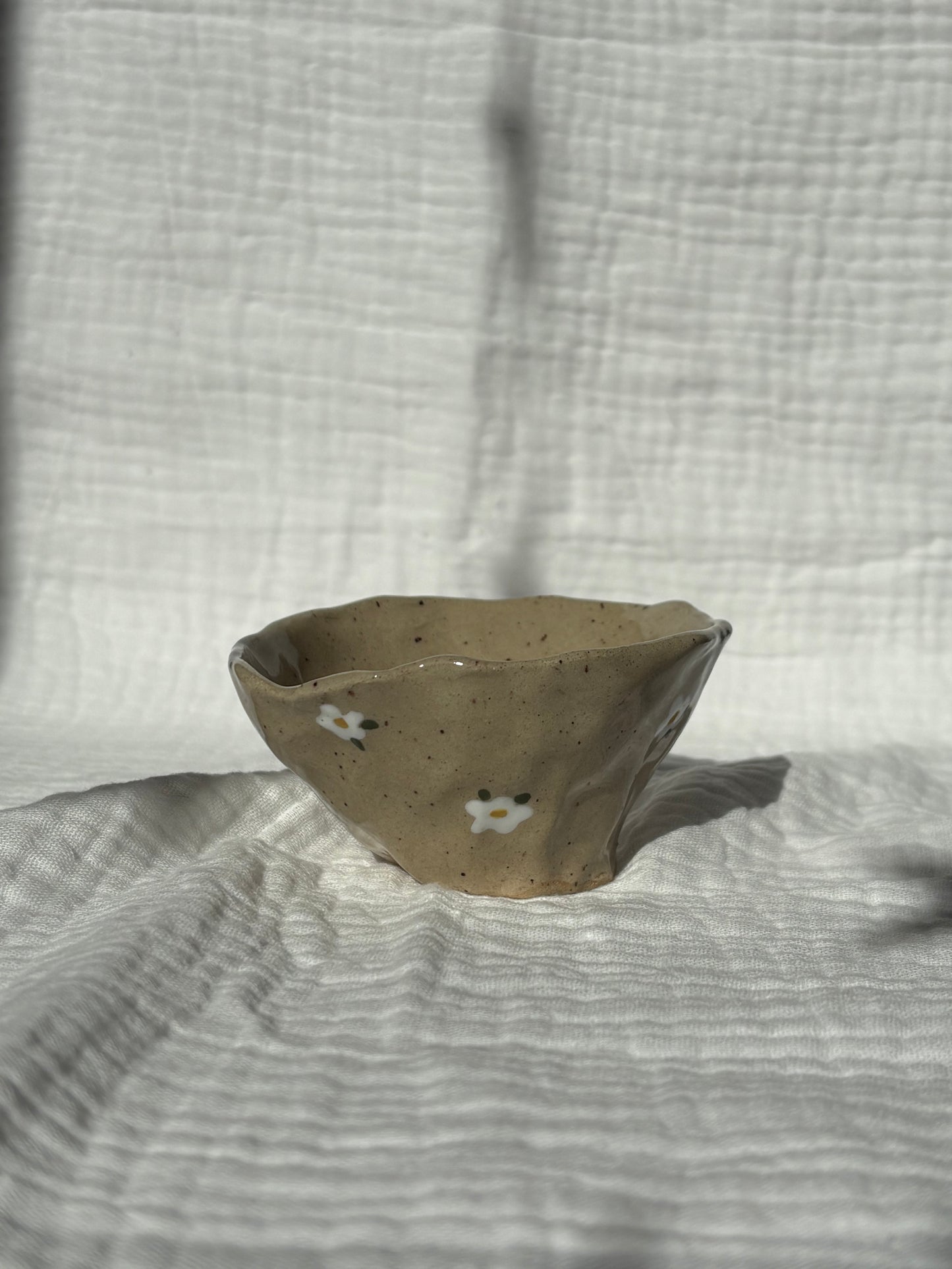 Speckled White Flowers Espresso Cup