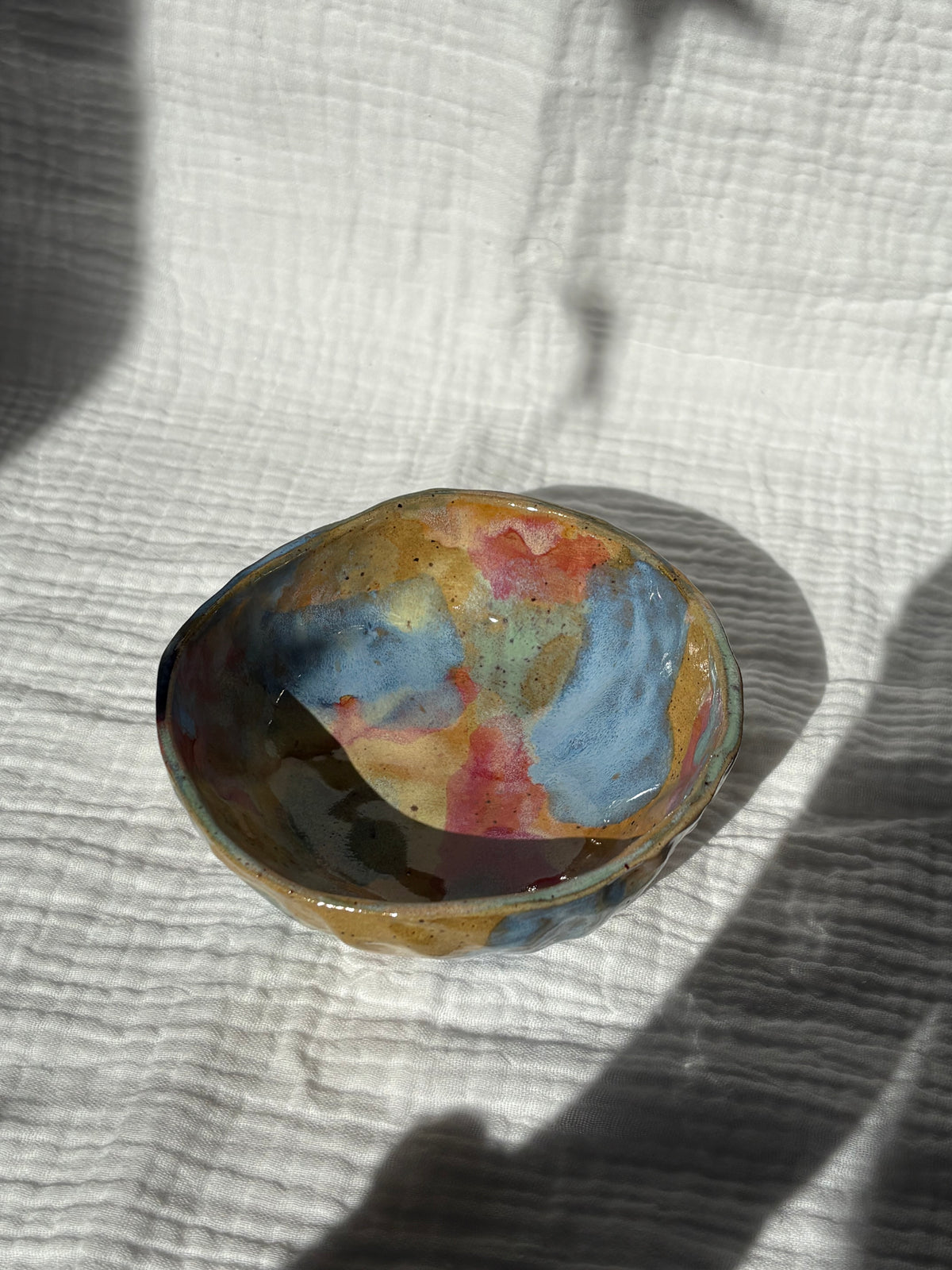 Handmade Rainbow Sherbert Bowl