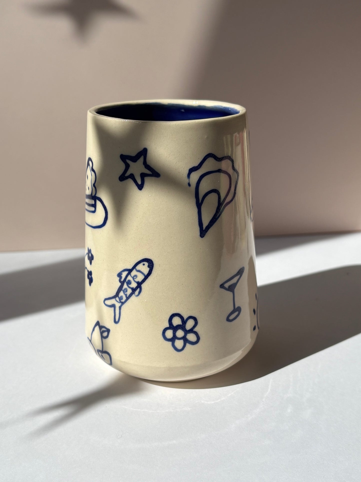 Coastal Doodles Tumbler Cup