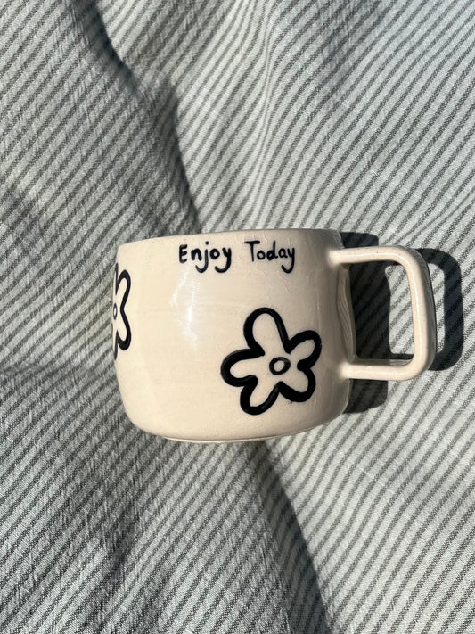 Enjoy Today Flower Mug