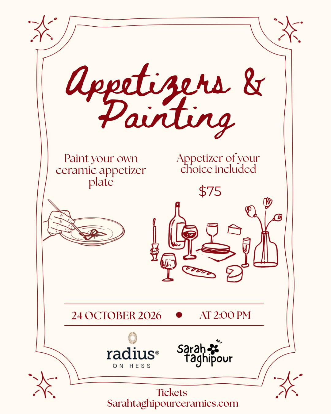 Appetizers & Painting At Radius on Brant