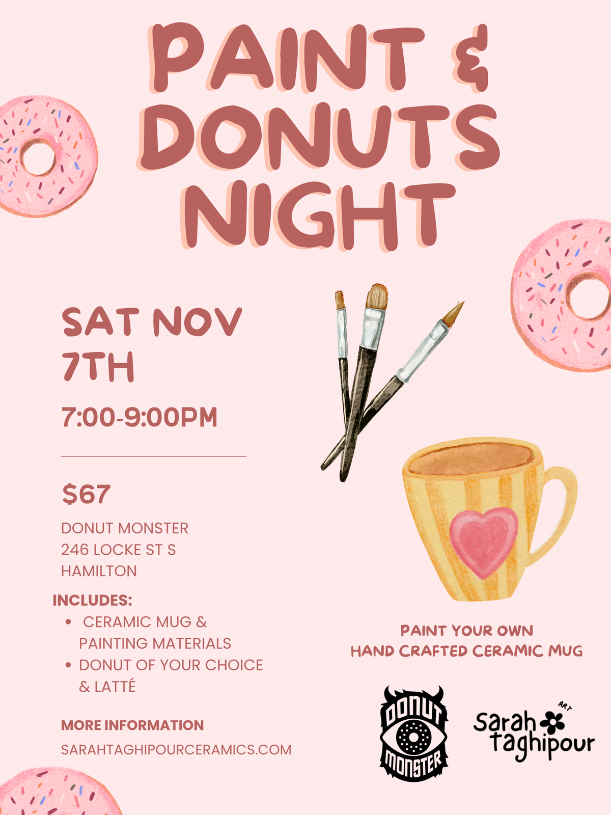 Donut Monster & Paint Night
