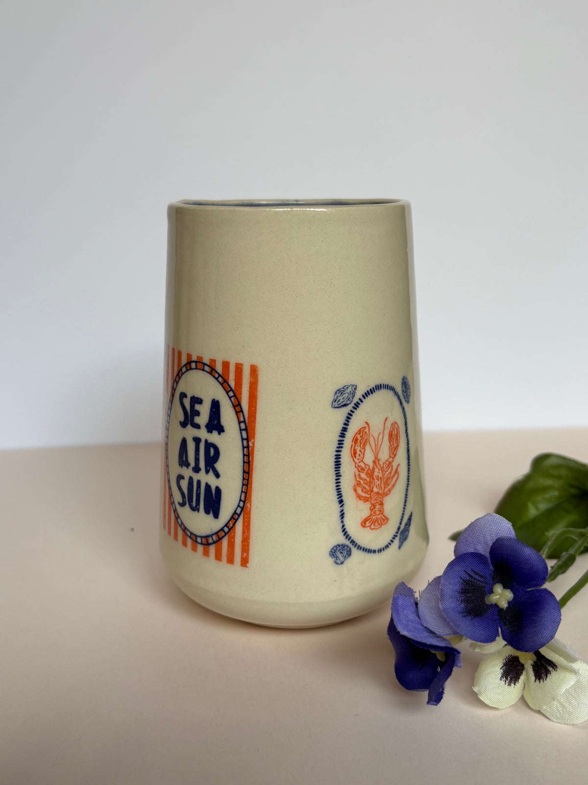 Mediterranean Summer Tumbler Cup Blue