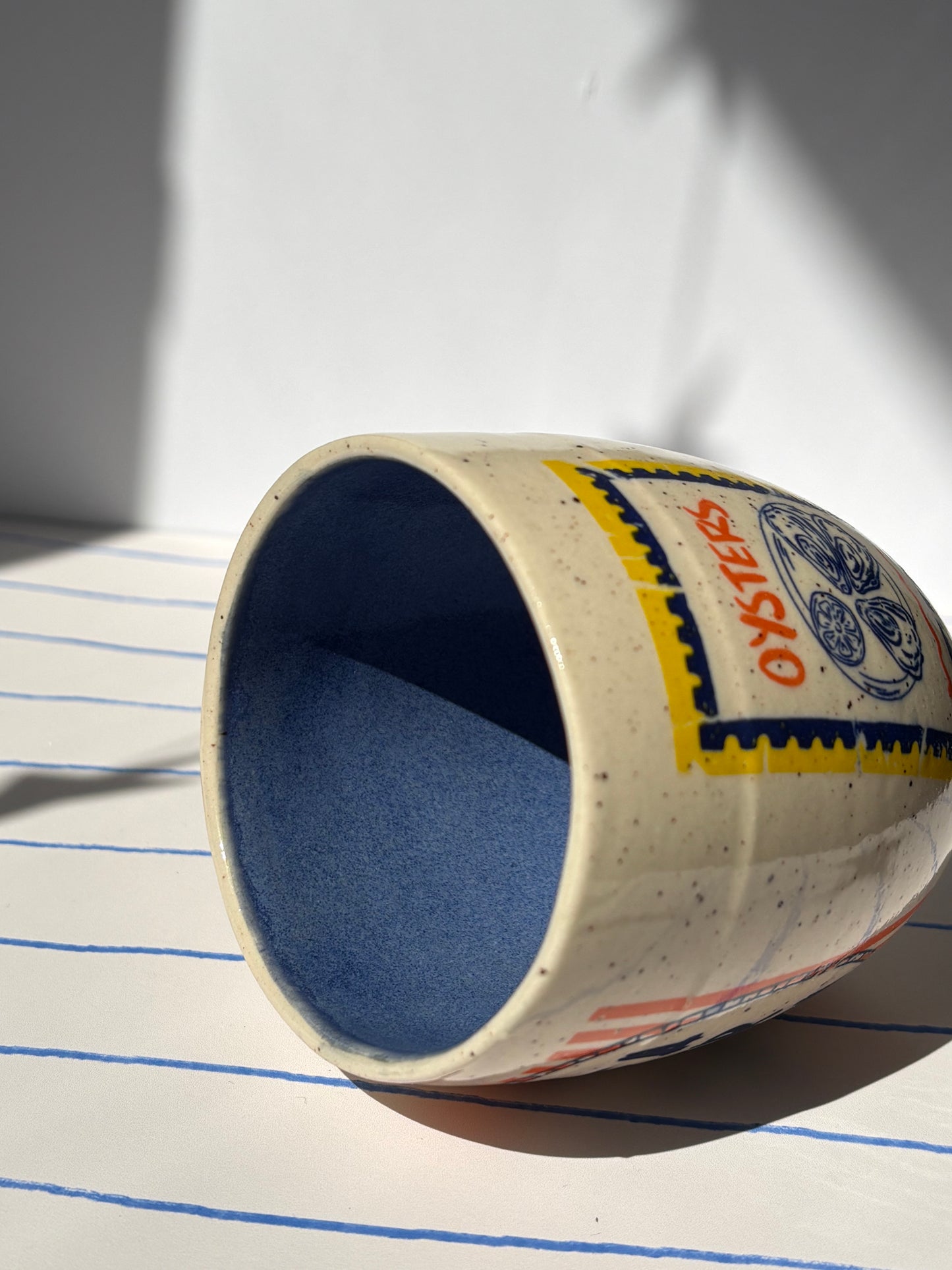 Mediterranean Summer Tumbler Cup Blue (Style 2)
