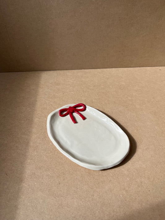 Red Bow Trinket Dish