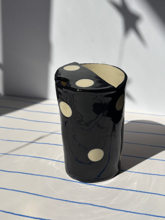 Black Polka Dot To-Go Cup