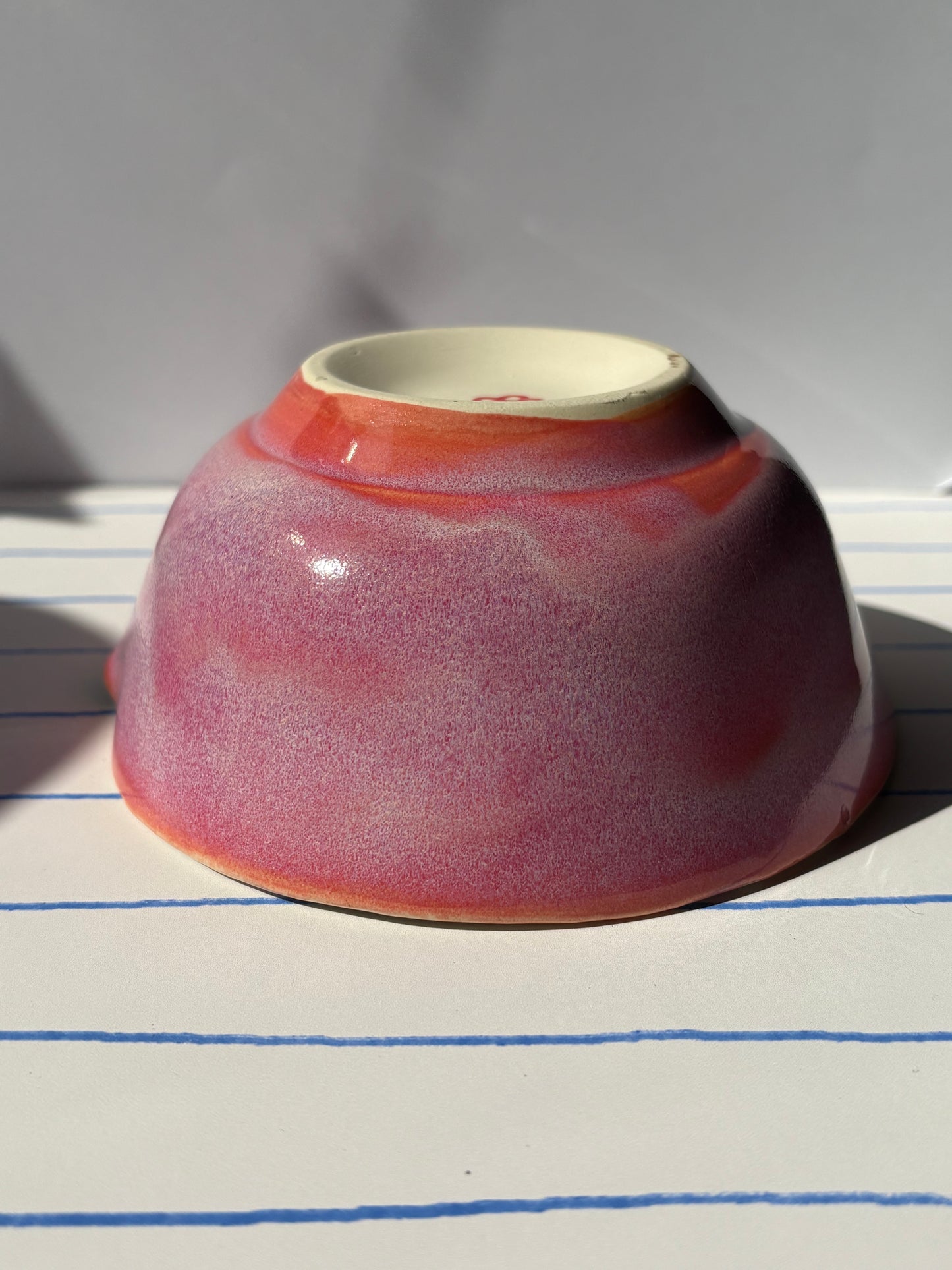 Dainty Pink & Red Flowers Matcha Bowl