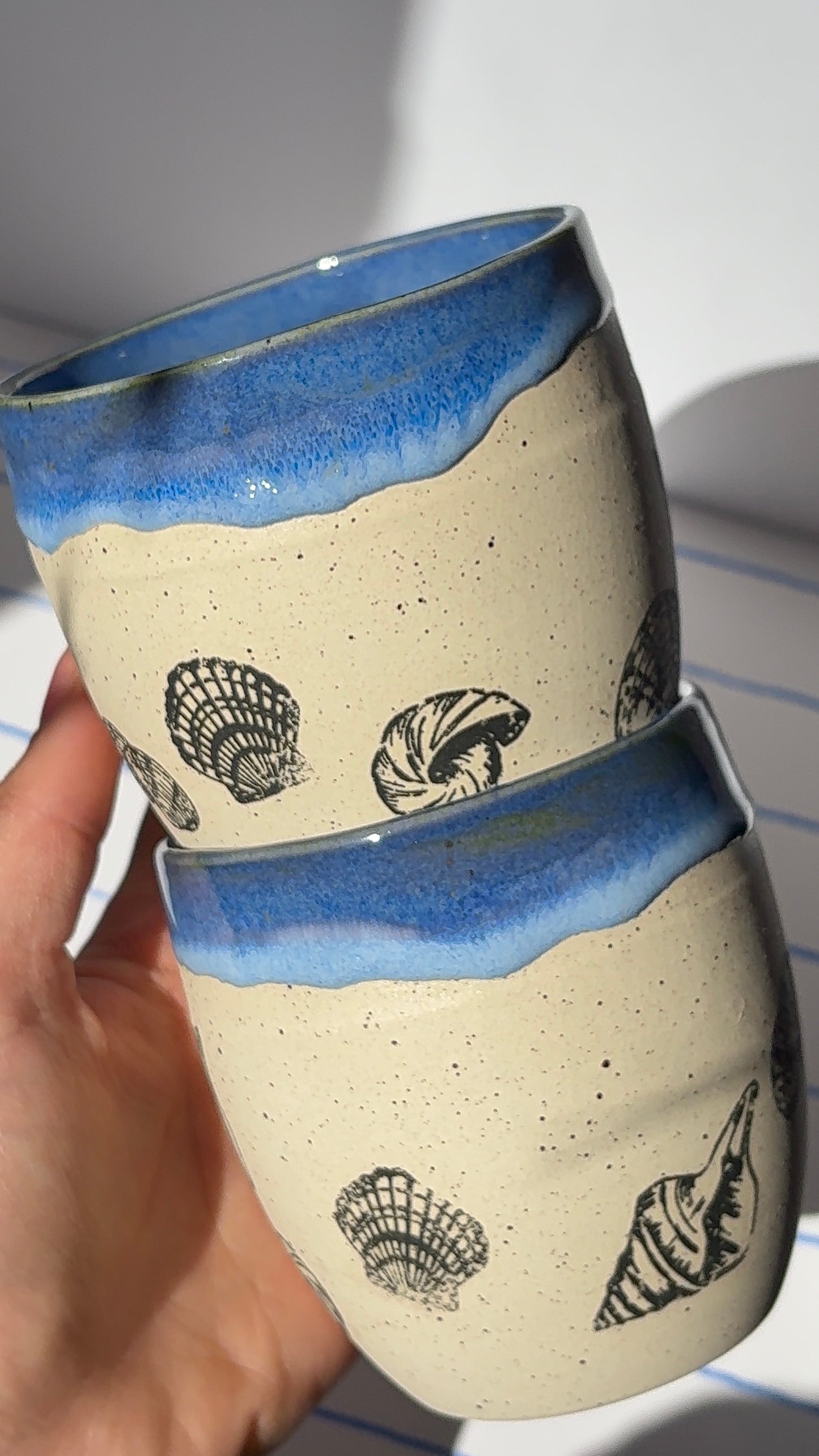 Speckled Seashell Tumbler Cup