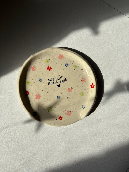 “We All Need Rest” Flowers Spoon Rest