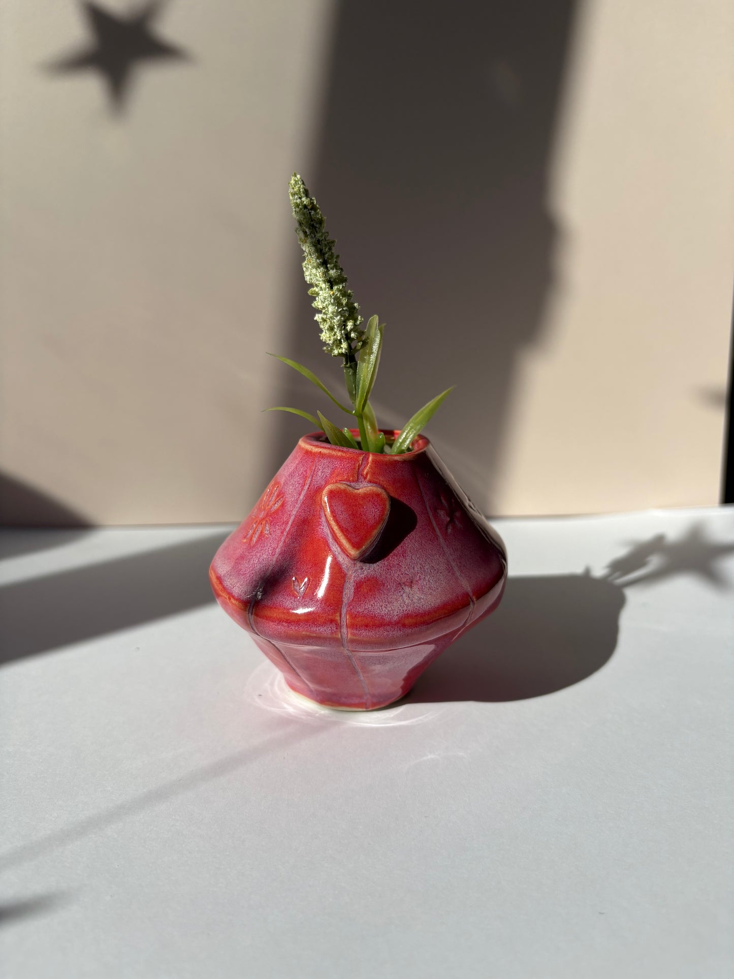 Pink Saucer Bud Vase