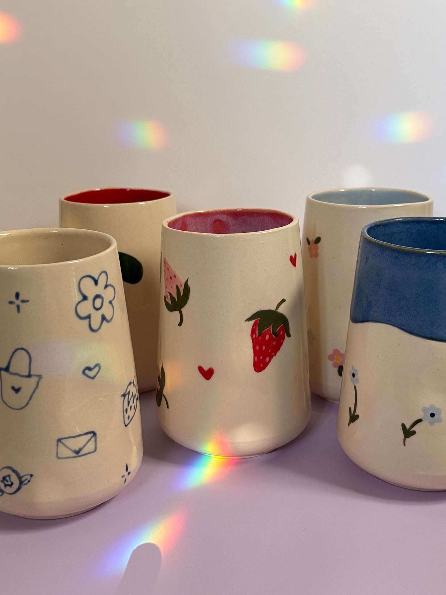 Blue Flowers Tumbler Cup