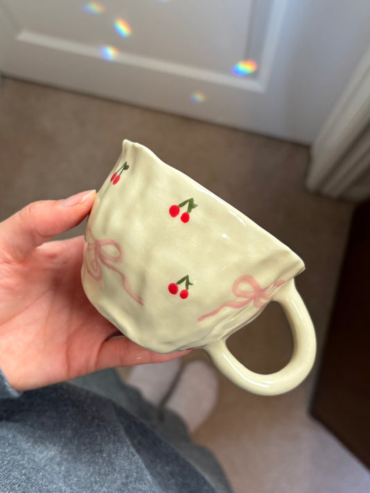 Pink Bows & Cherries Mug