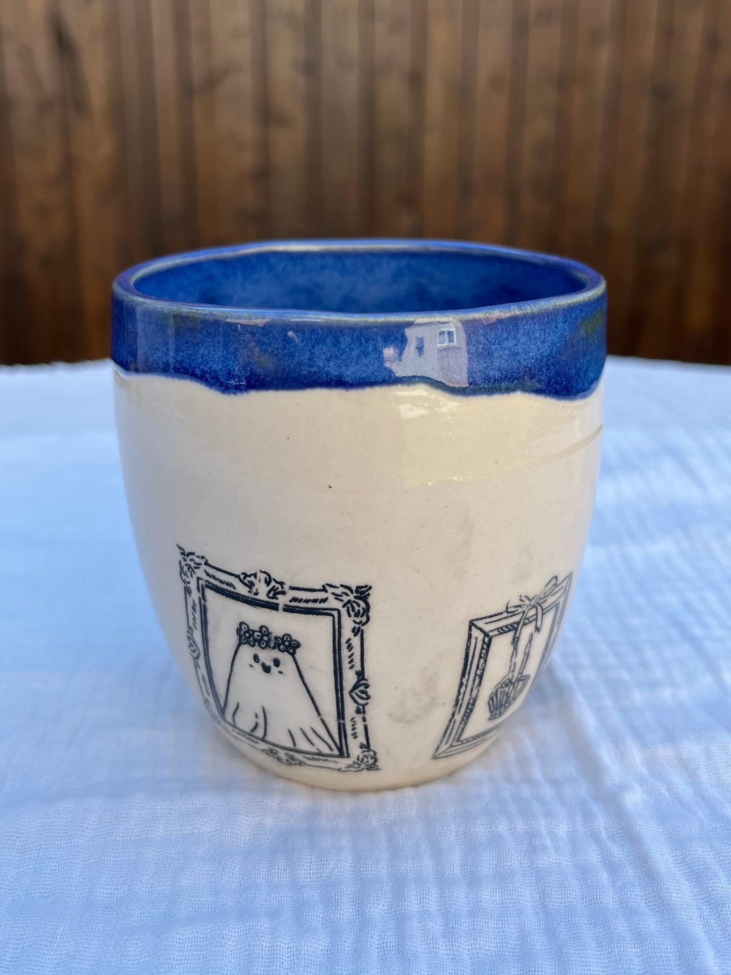 Blue Ghostly Tumbler