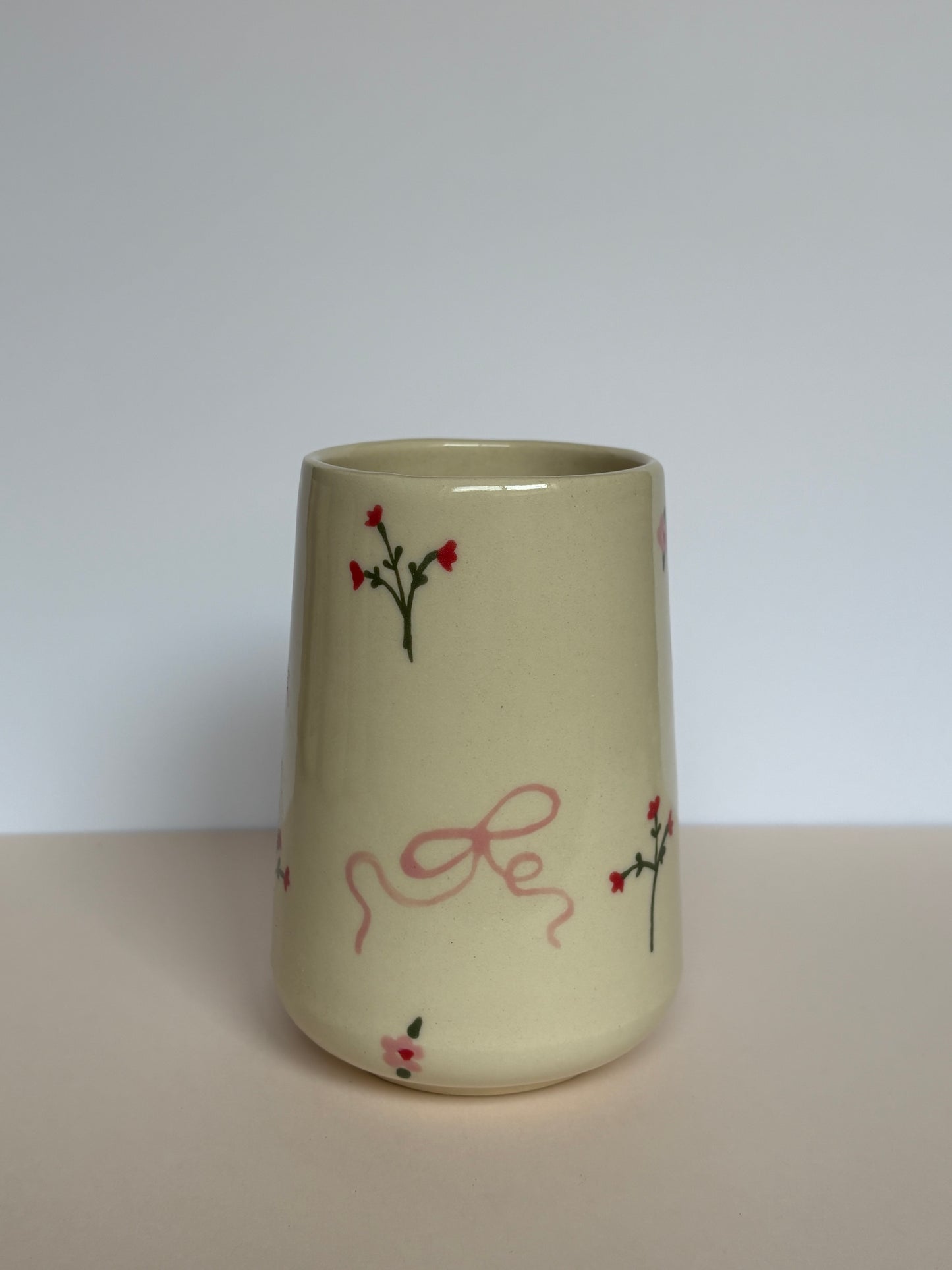 Dainty Flowers & Pink Bows Tumbler Cup