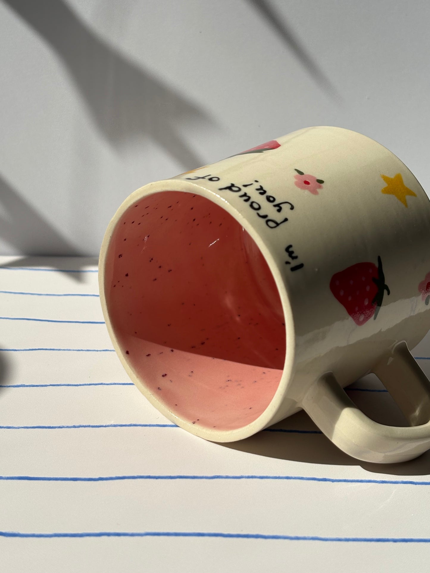Strawberry “I’m Proud of You” Mug