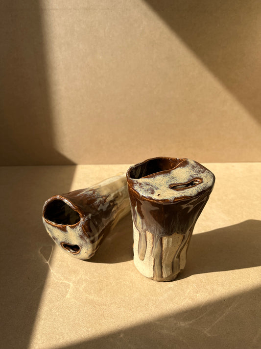 Ceramic Rustic Handmade To Go Cup Set