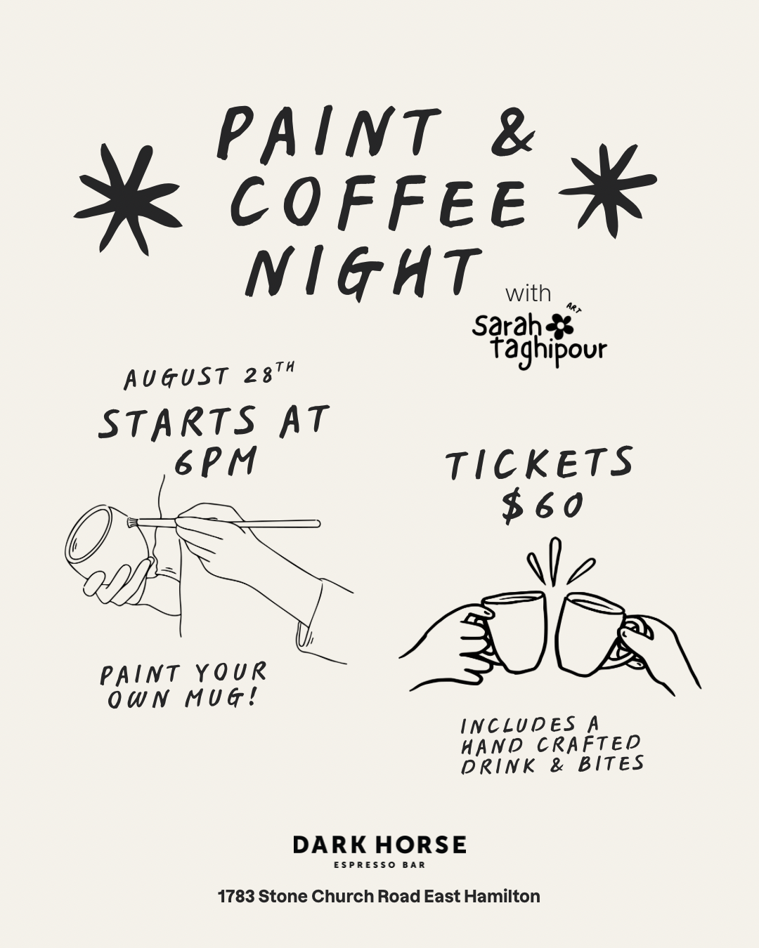 Paint & Coffee Night at Dark Horse Espresso Bar
