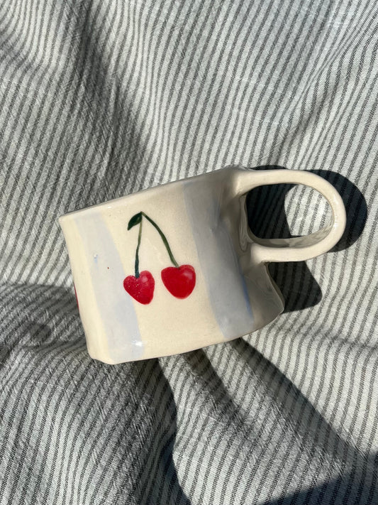 Cherry and Stripes Mug