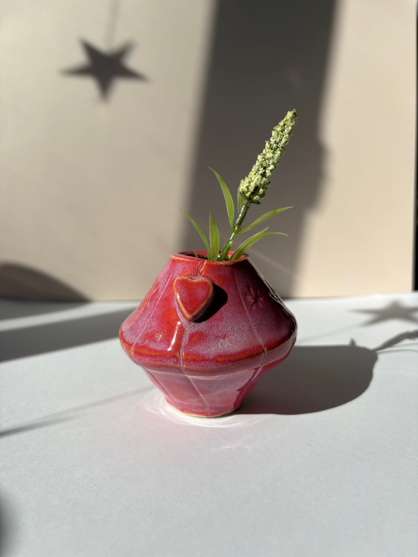 Pink Saucer Bud Vase