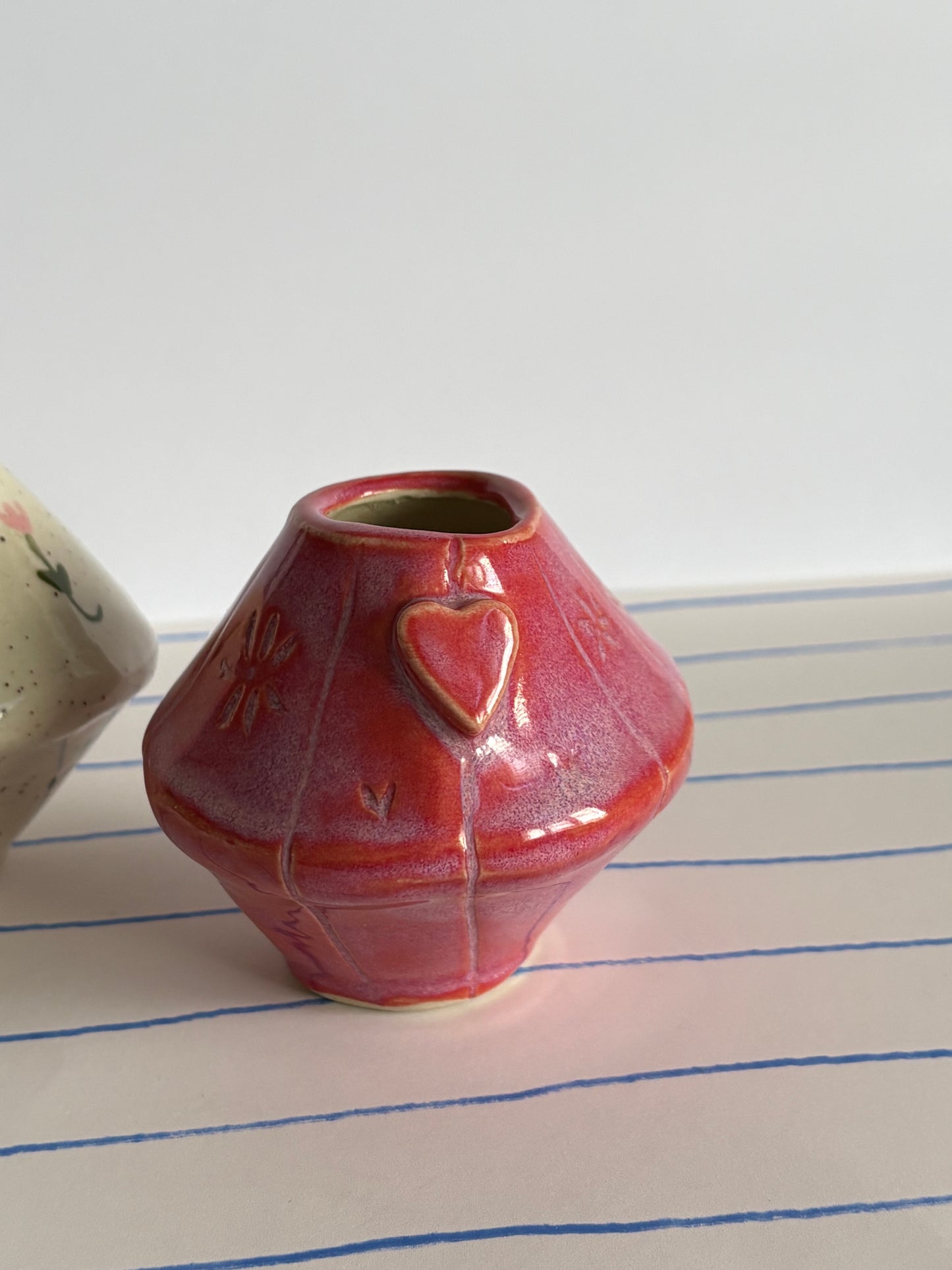 Pink Saucer Bud Vase