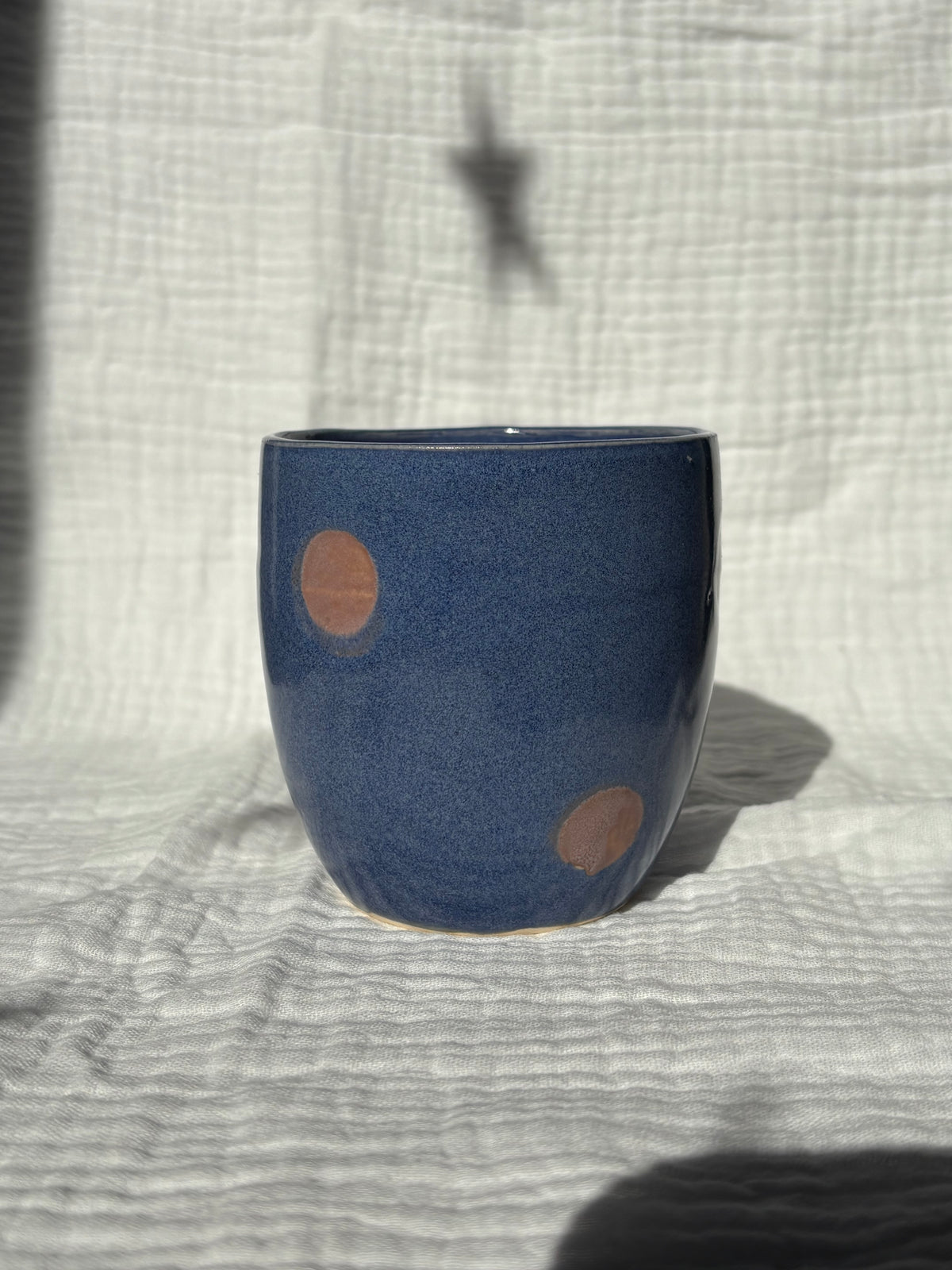 Indigo & Lavender Polka Dot Tumbler cup