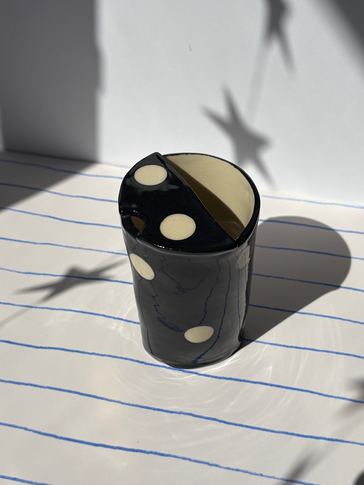 Black Polka Dot To-Go Cup