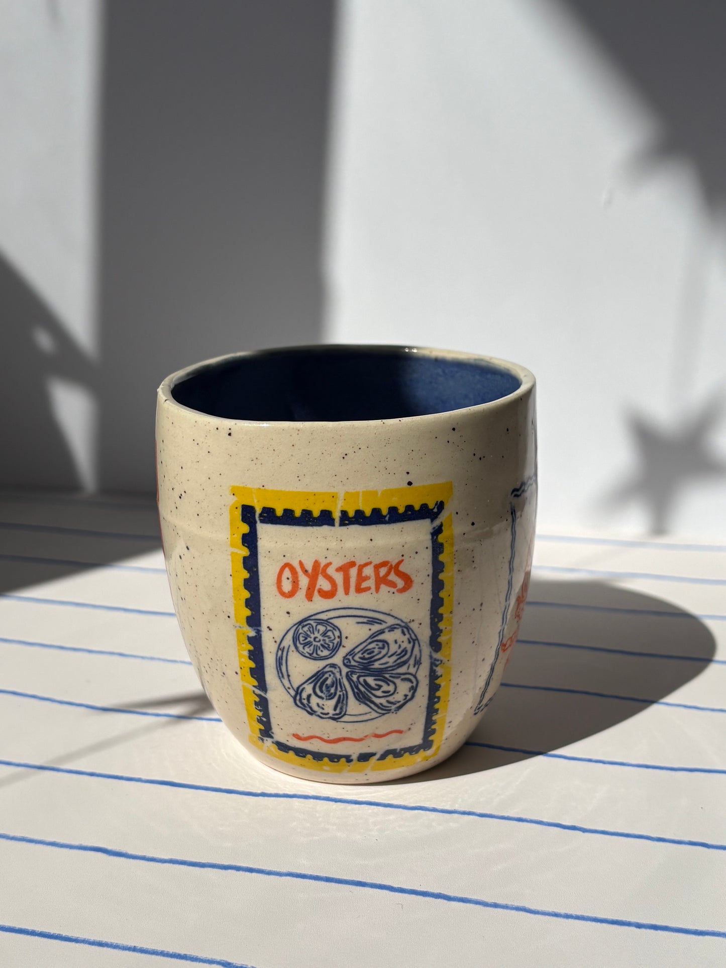 Mediterranean Summer Tumbler Cup Blue (Style 2)