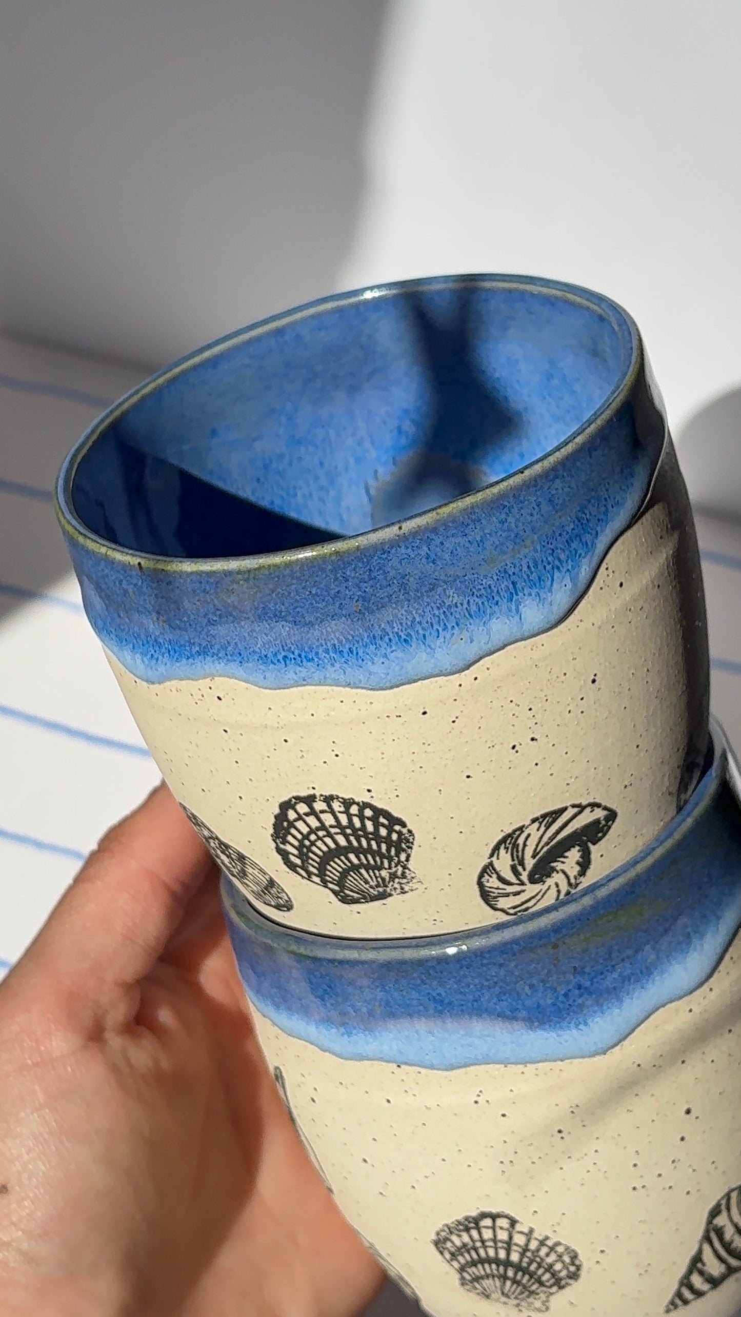 Speckled Seashell Tumbler Cup