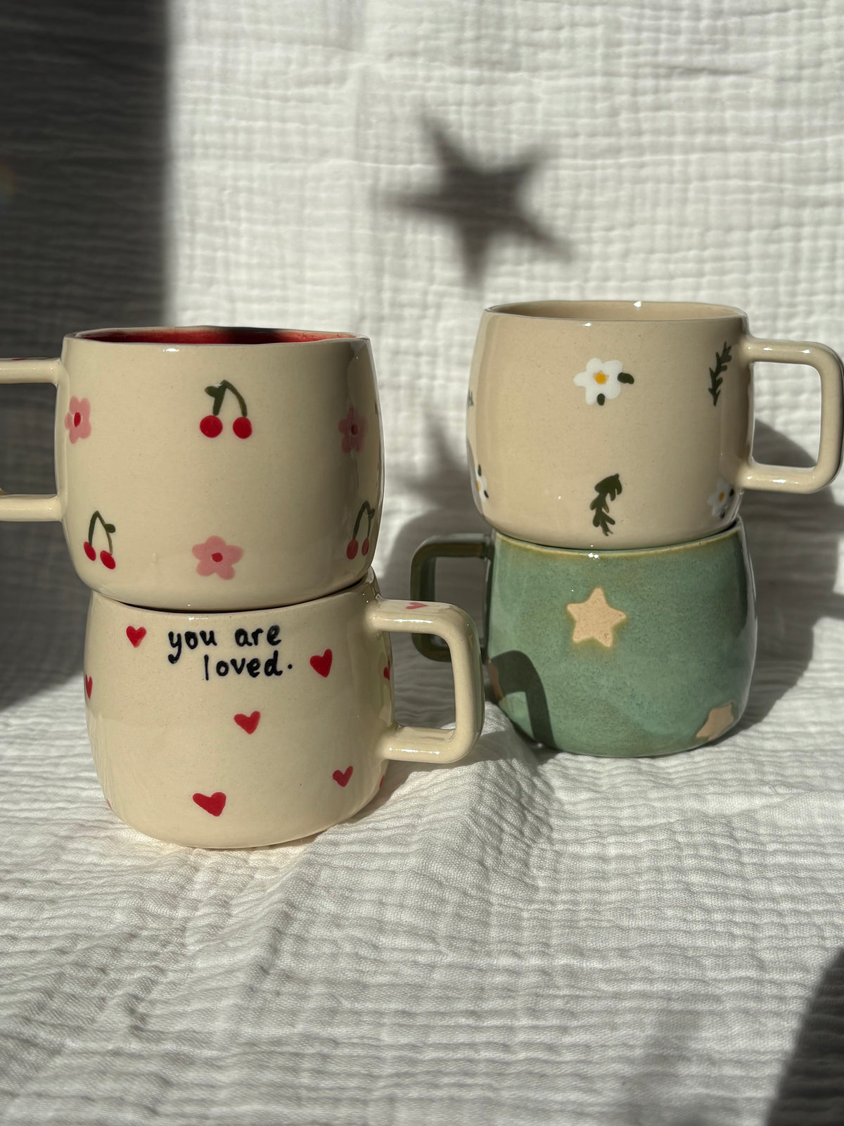 Dainty Flower & Leaf Espresso Cup