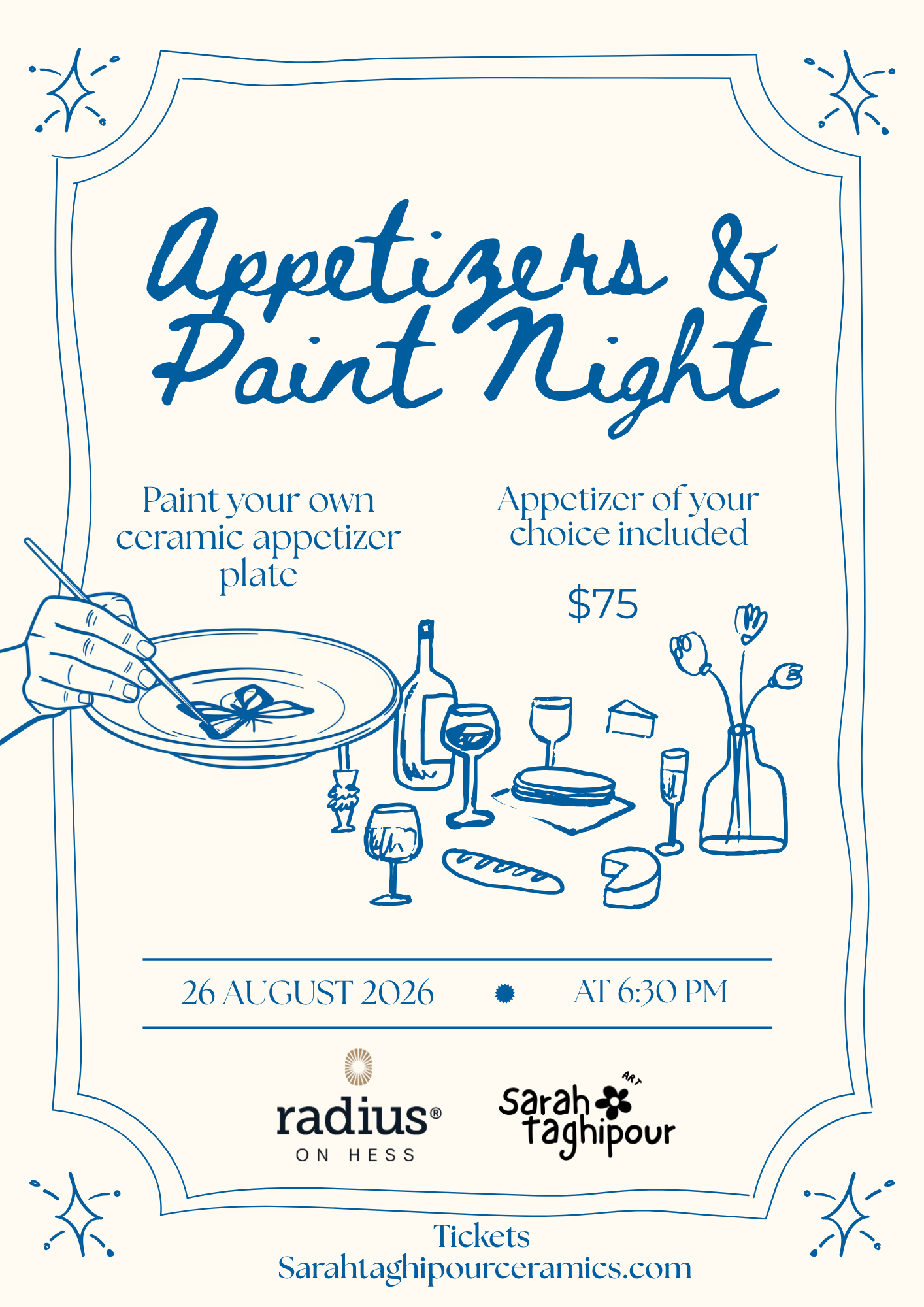 Appetizers & Painting Night At Radius