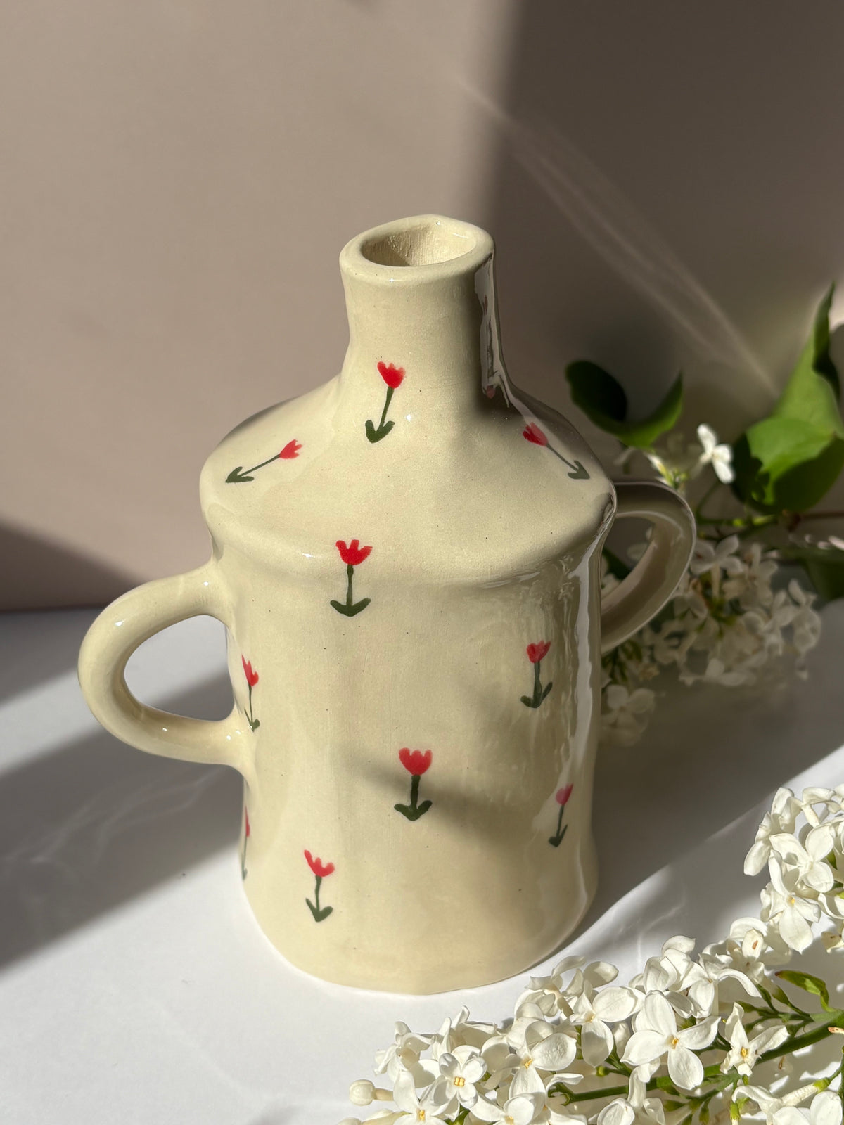 Red Tulip Vase