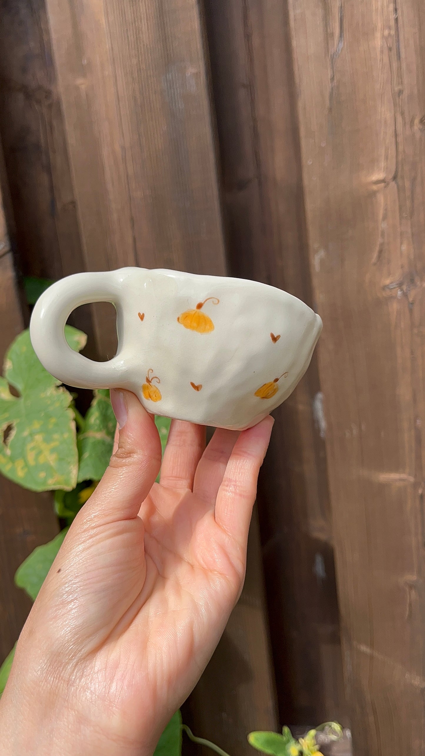 Pumpkins & Hearts Espresso Cup